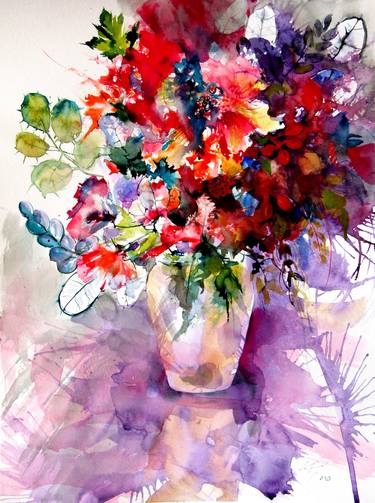 Print of Impressionism Still Life Paintings by Kovacs Anna Brigitta