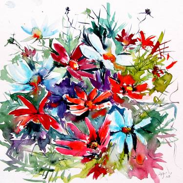 Original Floral Paintings by Kovacs Anna Brigitta