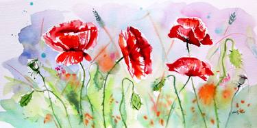 Original Impressionism Floral Paintings by Kovacs Anna Brigitta