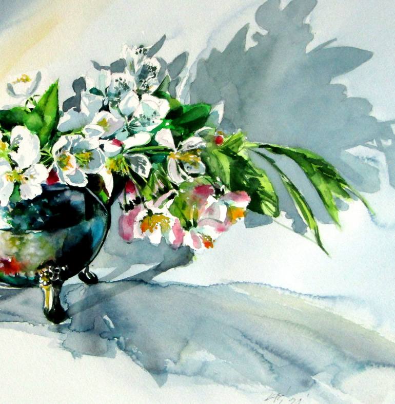Original Impressionism Still Life Painting by Kovacs Anna Brigitta