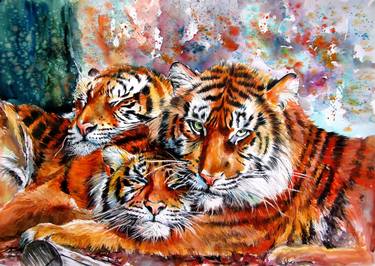 Original Impressionism Animal Paintings by Kovacs Anna Brigitta