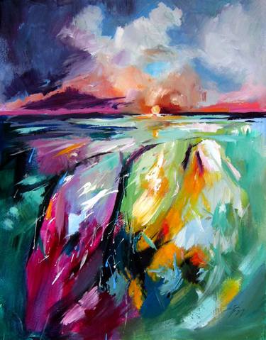Print of Abstract Landscape Paintings by Kovacs Anna Brigitta