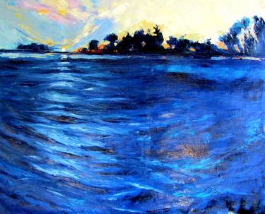 Print of Seascape Paintings by Kovacs Anna Brigitta