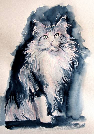 Original Impressionism Animal Paintings by Kovacs Anna Brigitta