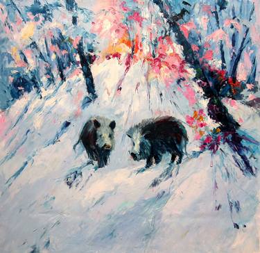 Original Impressionism Animal Paintings by Kovacs Anna Brigitta