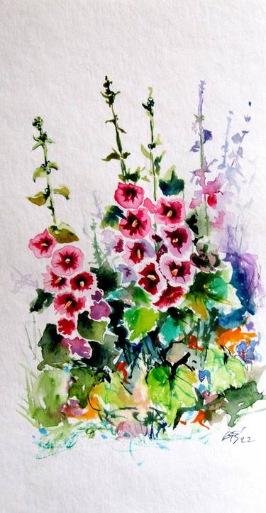 Original Impressionism Floral Paintings by Kovacs Anna Brigitta