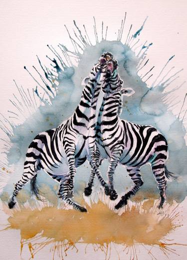 Playing zebras thumb