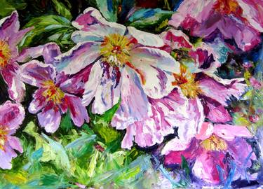 Original Impressionism Floral Paintings by Kovacs Anna Brigitta