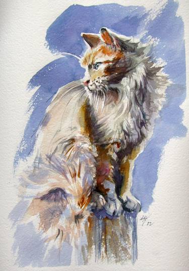 Original Impressionism Animal Paintings by Kovacs Anna Brigitta