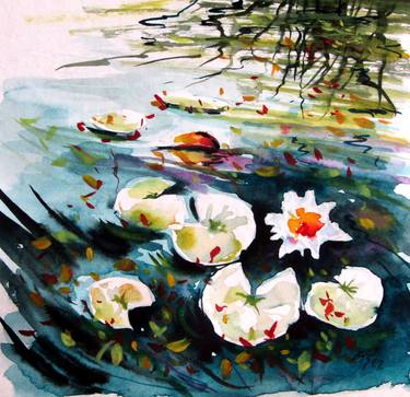 Original Impressionism Floral Paintings by Kovacs Anna Brigitta