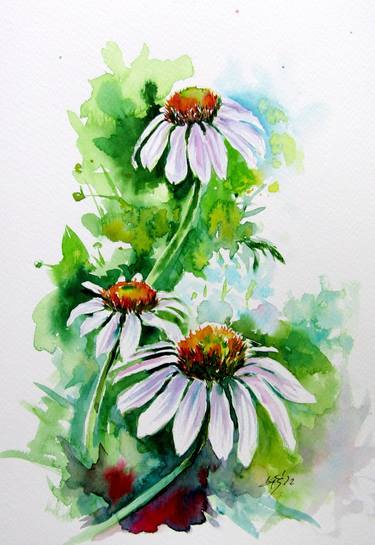 Original Impressionism Floral Paintings by Kovacs Anna Brigitta