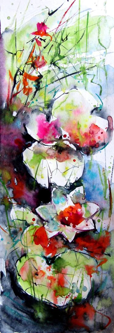 Original Floral Paintings by Kovacs Anna Brigitta