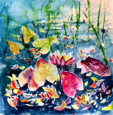 Print of Floral Paintings by Kovacs Anna Brigitta