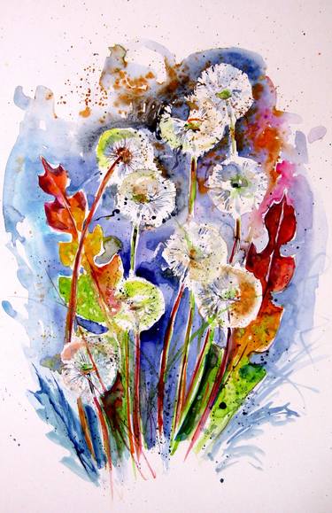 Original Impressionism Floral Paintings by Kovacs Anna Brigitta