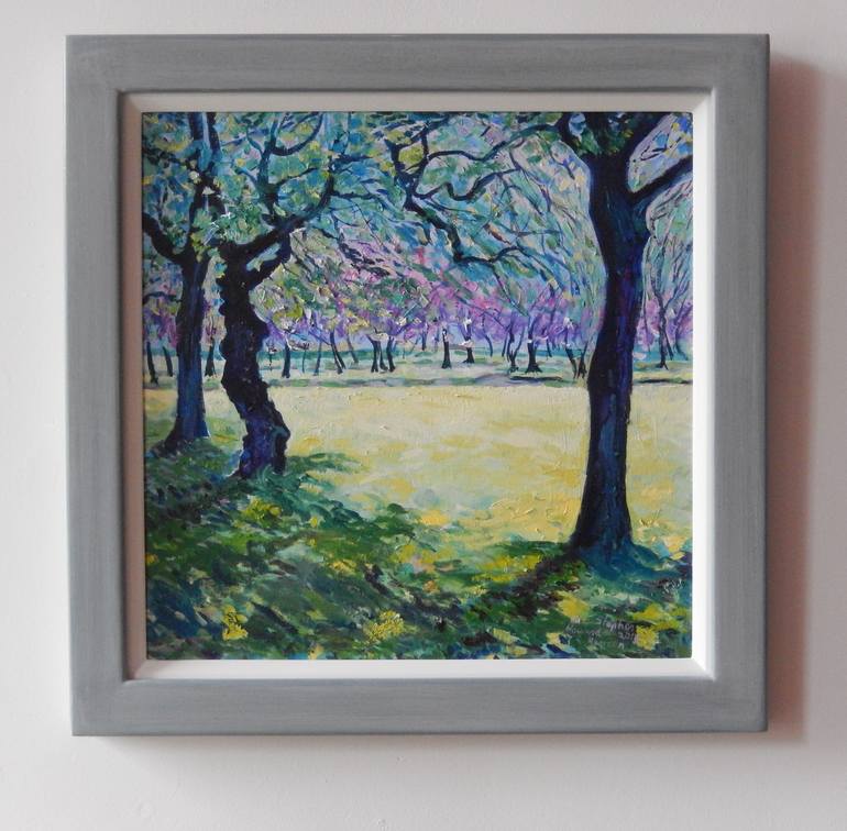 Original Impressionism Tree Painting by Stephen Howard Harrison