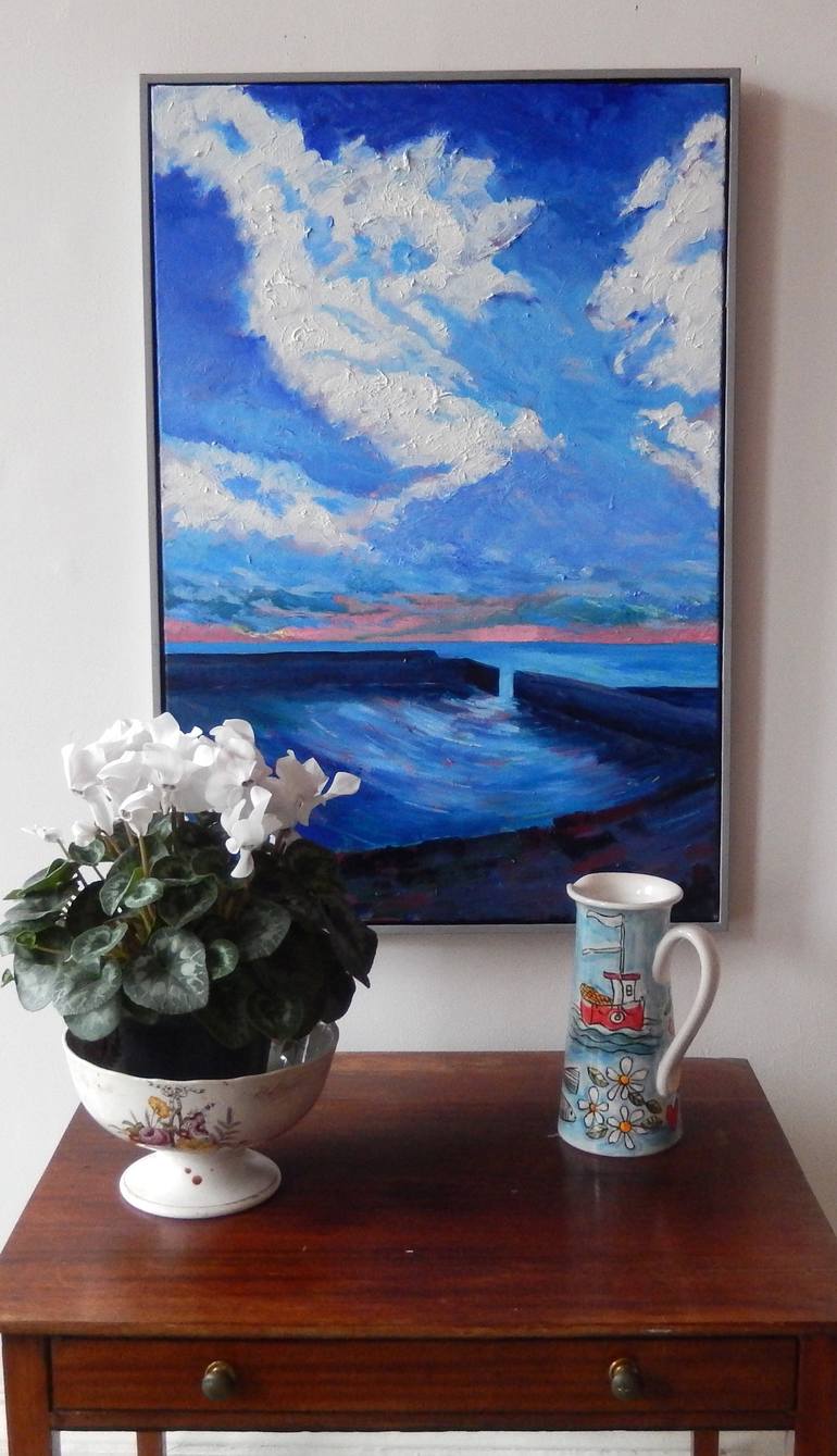 Original Impressionism Seascape Painting by Stephen Howard Harrison