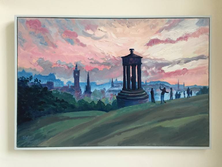 Original Impressionism Cities Painting by Stephen Howard Harrison