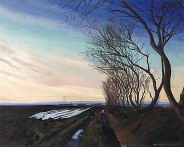 'Dark Fields, Winter trees, Fife' thumb