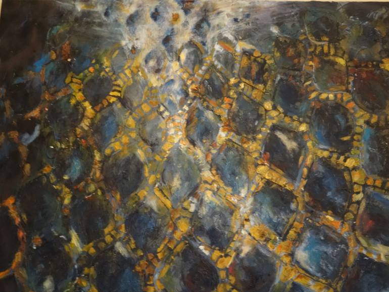 Original Abstract Architecture Painting by Roya Mansourkhani