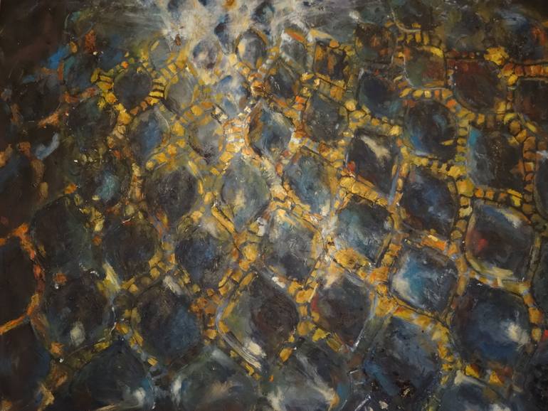 Original Abstract Architecture Painting by Roya Mansourkhani