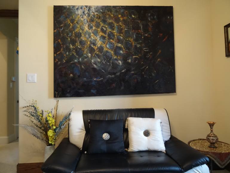 Original Abstract Architecture Painting by Roya Mansourkhani