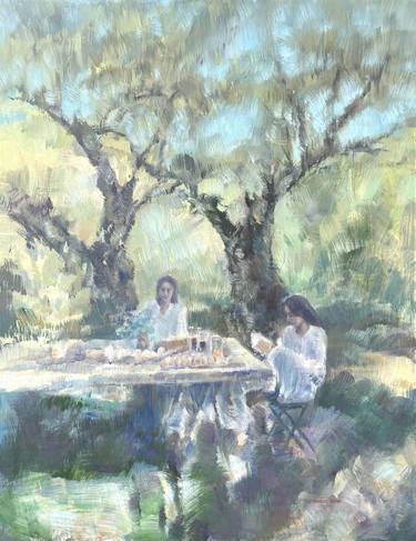 Original Expressionism Garden Paintings by Linda 刘雁之