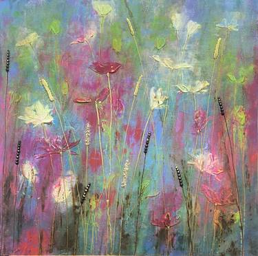 Original Abstract Expressionism Floral Paintings by Jo Starkey