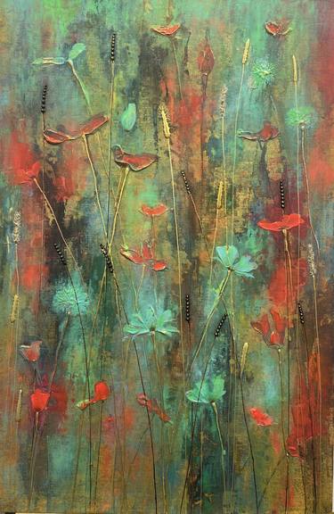 Original Abstract Floral Paintings by Jo Starkey