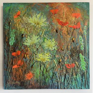 Original Abstract Floral Paintings by Jo Starkey