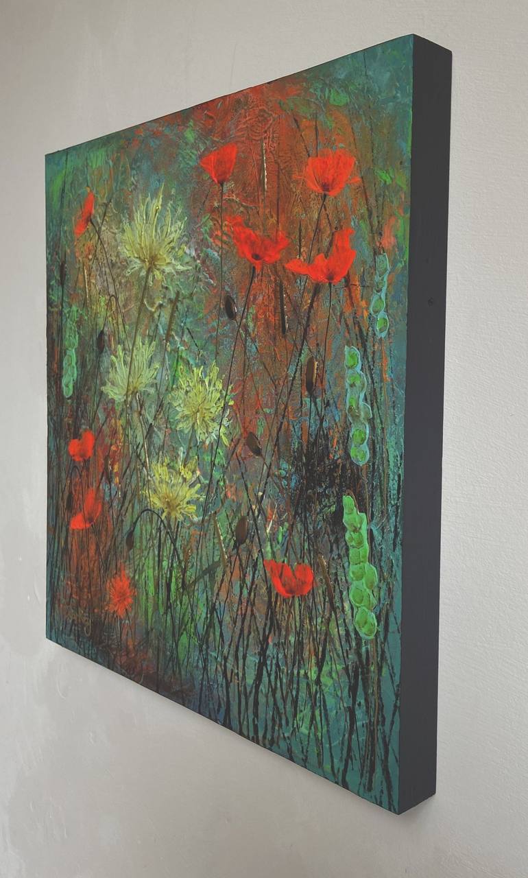 Original Abstract Floral Painting by Jo Starkey