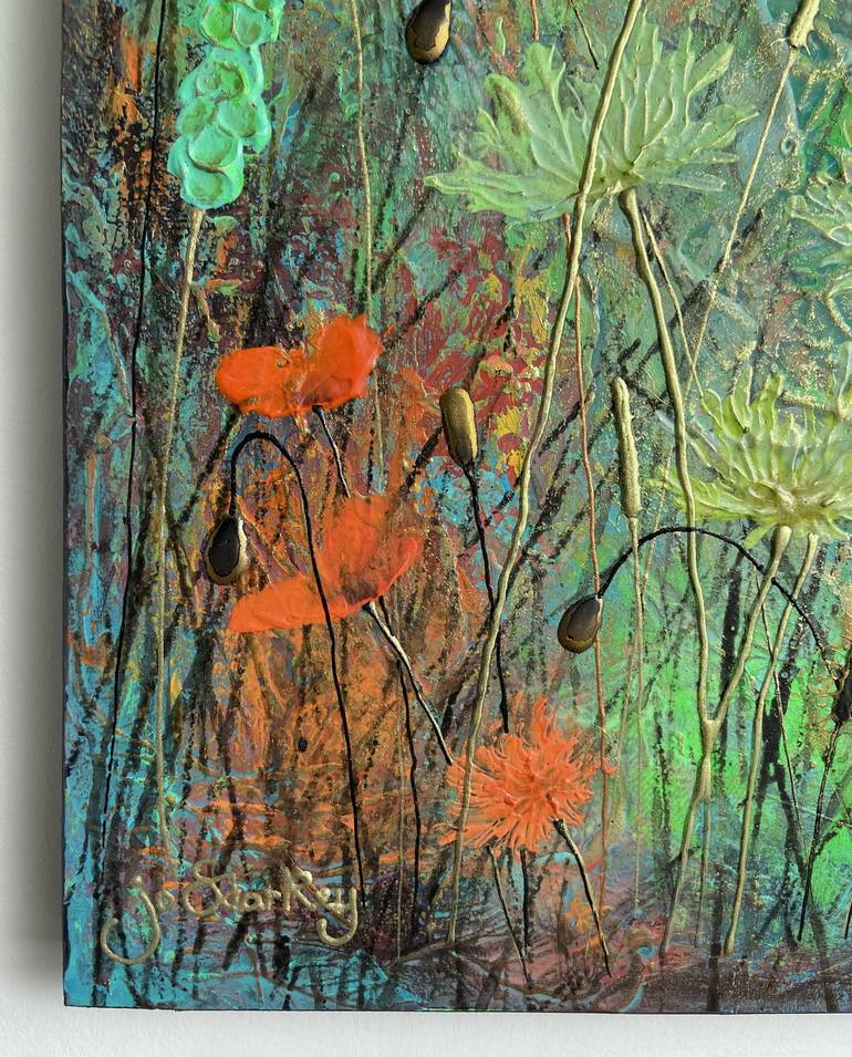 Original Abstract Floral Painting by Jo Starkey
