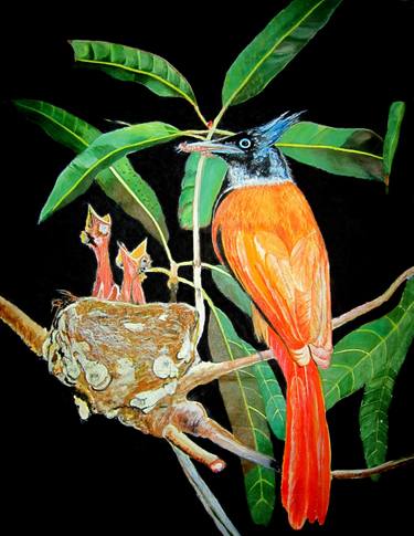 Print of Fine Art Nature Paintings by suramya jayasinghe