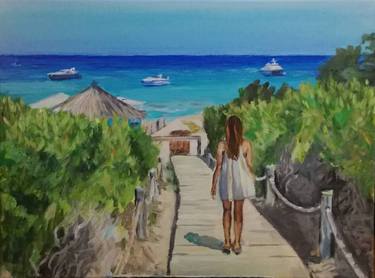 Original Impressionism Beach Paintings by Beatriz Gálvez