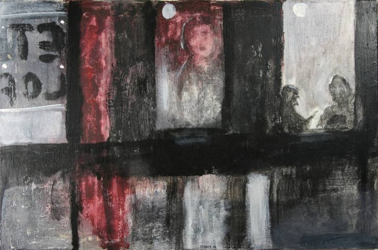 woman looking out of cafe Photography by rob storey | Saatchi Art