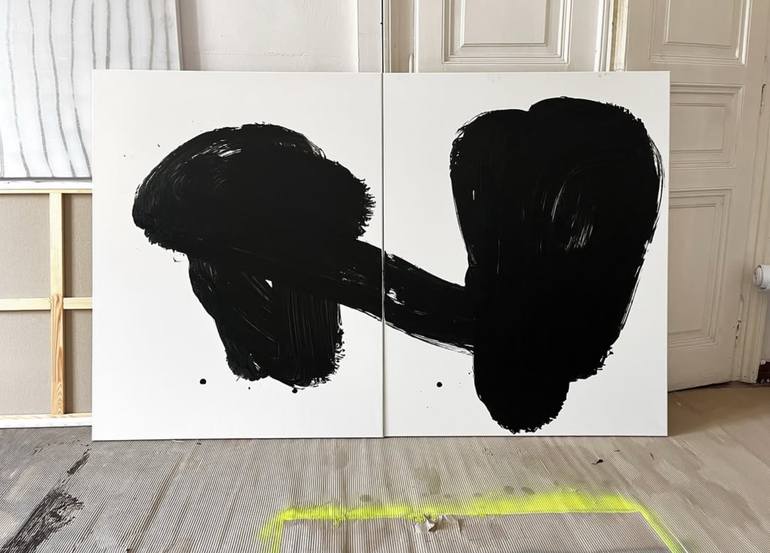 Original Abstract Expressionism Abstract Painting by Aleksandra Toborowicz