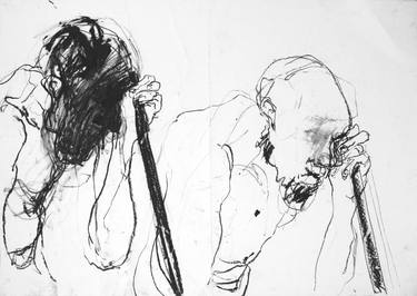 Original Expressionism Body Drawings by Aleksandra Toborowicz