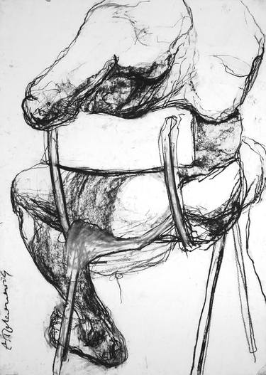 Original Figurative Nude Drawings by Aleksandra Toborowicz