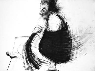 Original Expressionism Men Drawings by Aleksandra Toborowicz