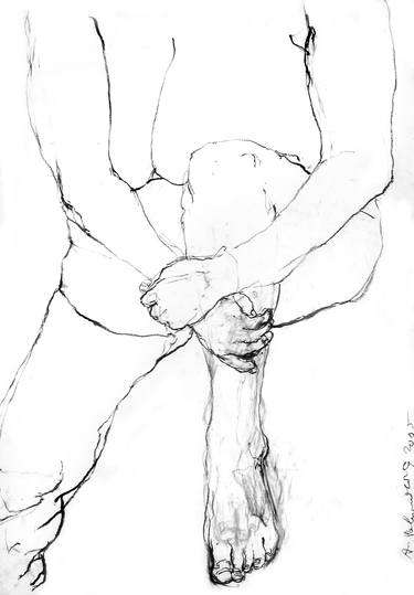 Original Figurative Nude Drawings by Aleksandra Toborowicz