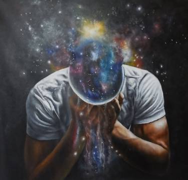 Lost in the Universe- Oil on Canvas Painting thumb
