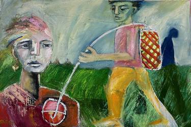 Original Expressionism People Paintings by Saren Dobkins