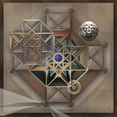 Original Abstract Geometric Digital by Jean Constant