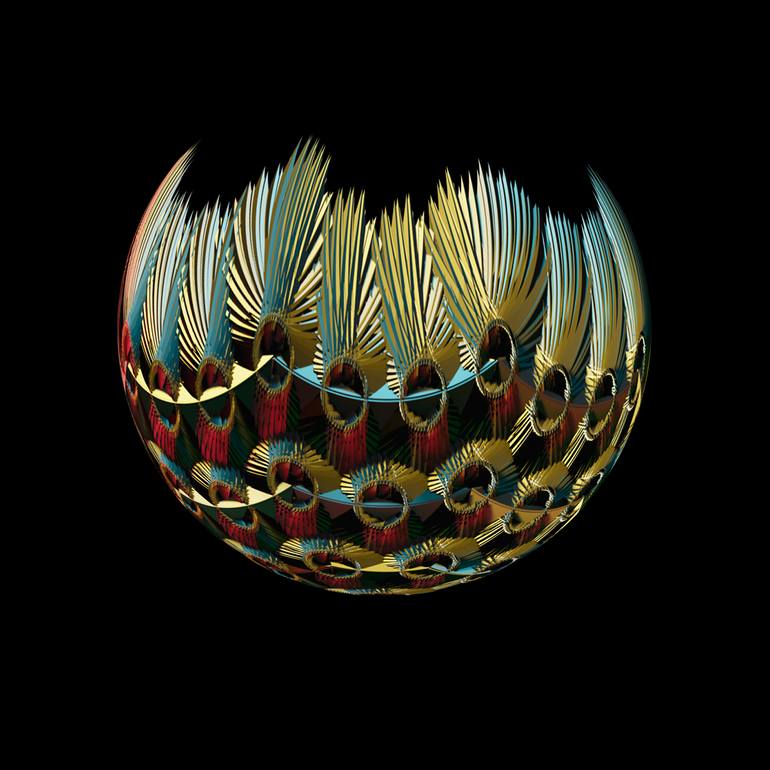 Original Abstract Geometric Digital by Jean Constant