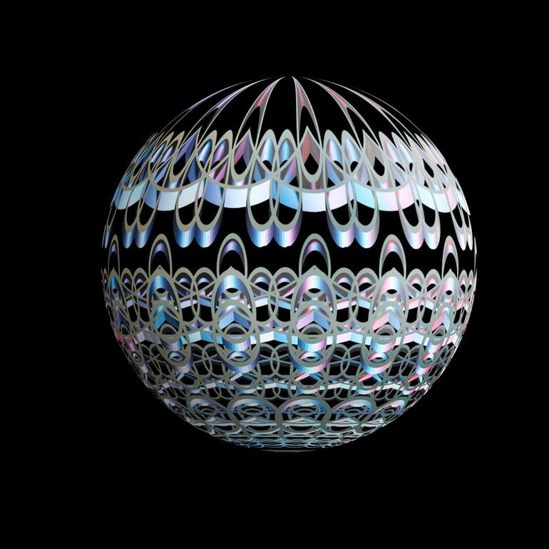 Original Abstract Geometric Digital by Jean Constant