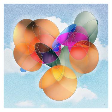 Print of Conceptual Geometric Digital by Jean Constant