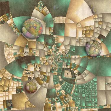 Print of Modern Geometric Mixed Media by Jean Constant