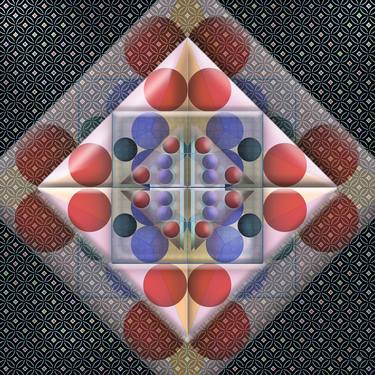 Original Fine Art Geometric Mixed Media by Jean Constant