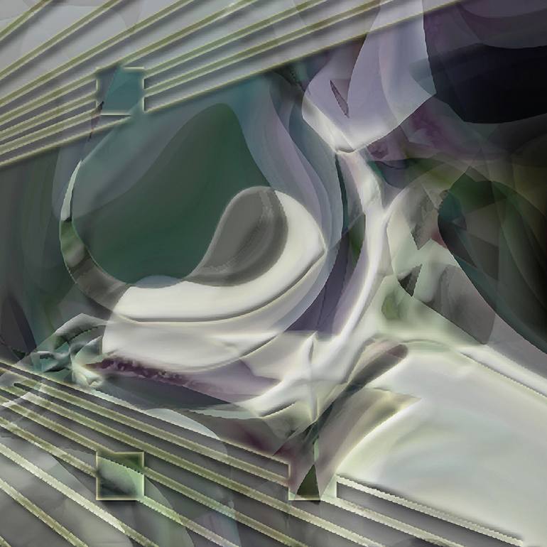 Original Conceptual Science/Technology Mixed Media by Jean Constant