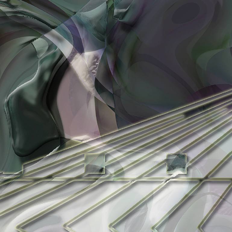 Original Conceptual Science/Technology Mixed Media by Jean Constant