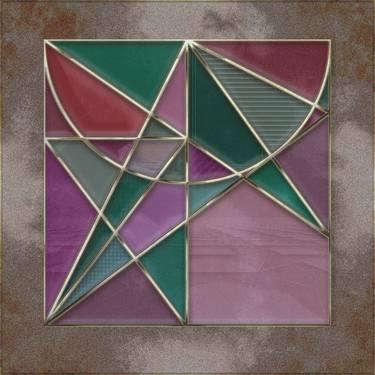 Print of Abstract Geometric Mixed Media by Jean Constant